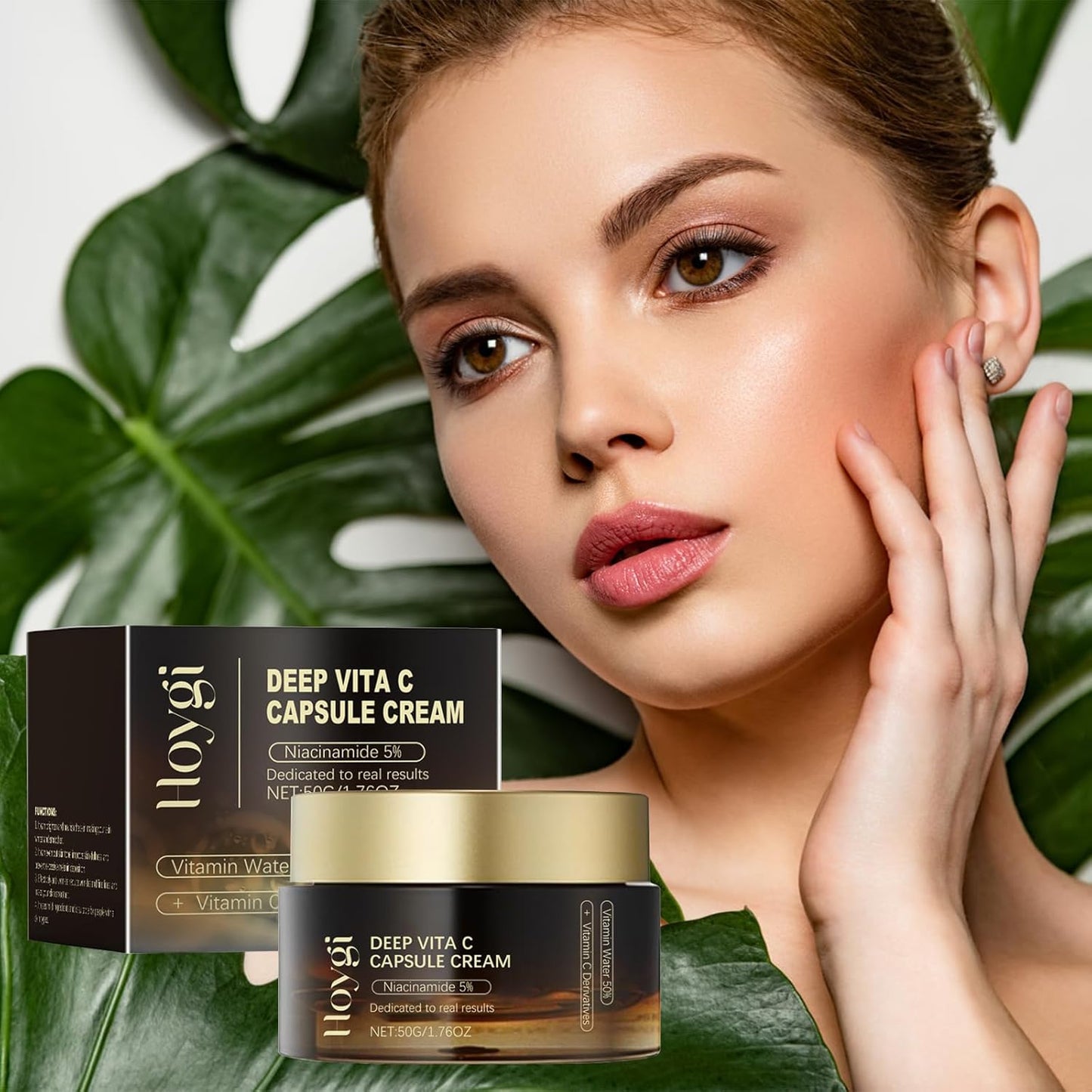 50G Deep Vita C Crema En Cápsulas Deep Vita C Crema En Cápsulas Con Vitamina C Profunda Humectante Facial Con Cápsula Dorada De Vitamina C Cuidado Humectante E Hidratante Para La Piel.