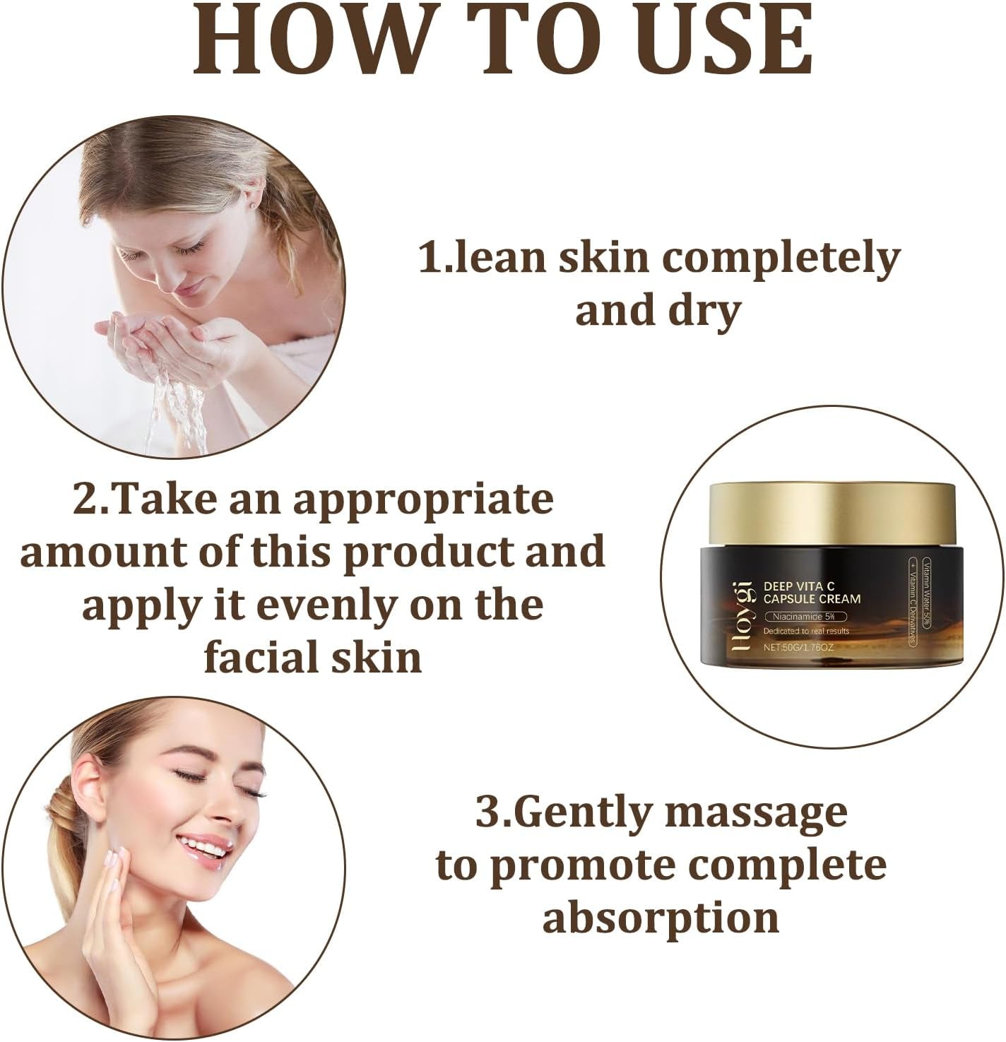 50G Deep Vita C Crema En Cápsulas Deep Vita C Crema En Cápsulas Con Vitamina C Profunda Humectante Facial Con Cápsula Dorada De Vitamina C Cuidado Humectante E Hidratante Para La Piel.