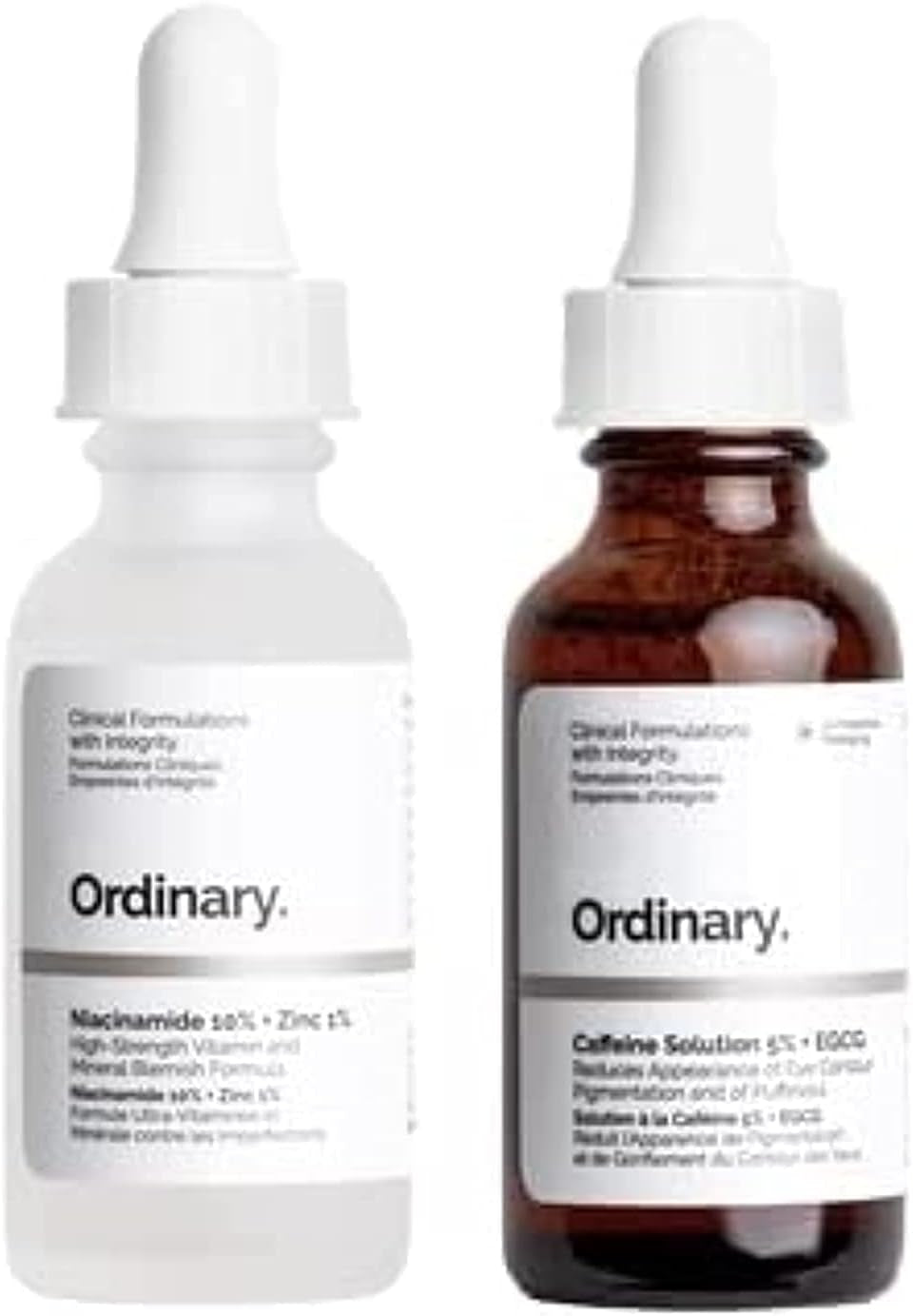 The New Ordinary - 2 Paquetes De Sérum Facial De Control De Aceite De EGCG, 10 % Niacinamida, 1 % Zinc Y 5 % Solución De Cafeína, 30 Ml