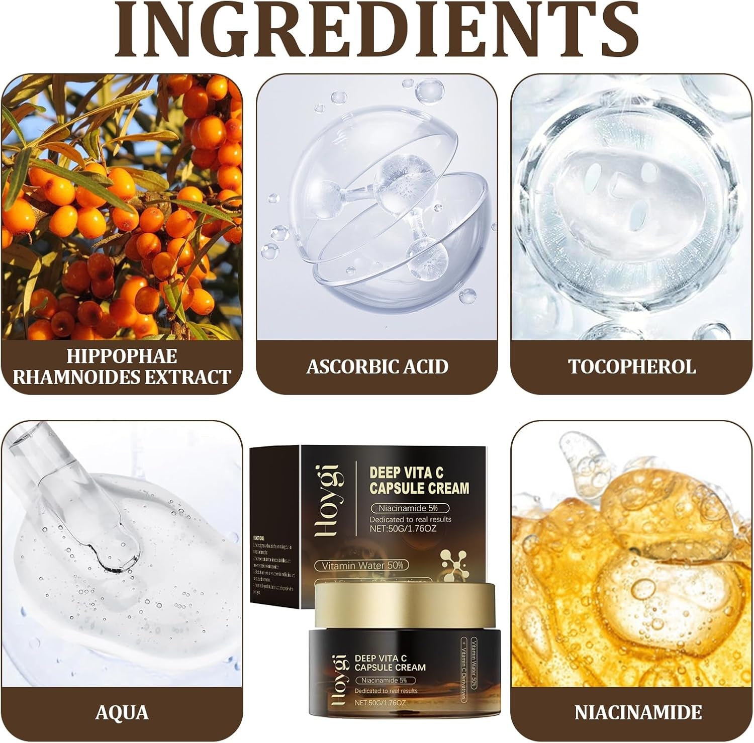 50G Deep Vita C Crema En Cápsulas Deep Vita C Crema En Cápsulas Con Vitamina C Profunda Humectante Facial Con Cápsula Dorada De Vitamina C Cuidado Humectante E Hidratante Para La Piel.