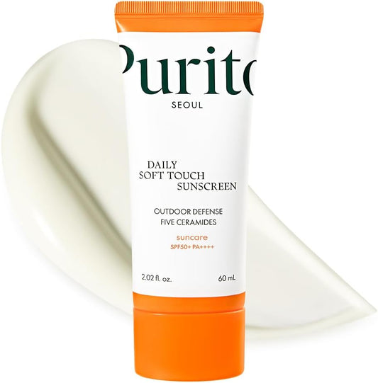 Protector Solar Diario De Tacto Suave 60 Ml / 2,02 Fl. Onz. SPF 50+ PA ++++ Ingredientes Seguros, Amplio Espectro, Calmante, Calmante, Vegano, Libre De Crueldad Animal