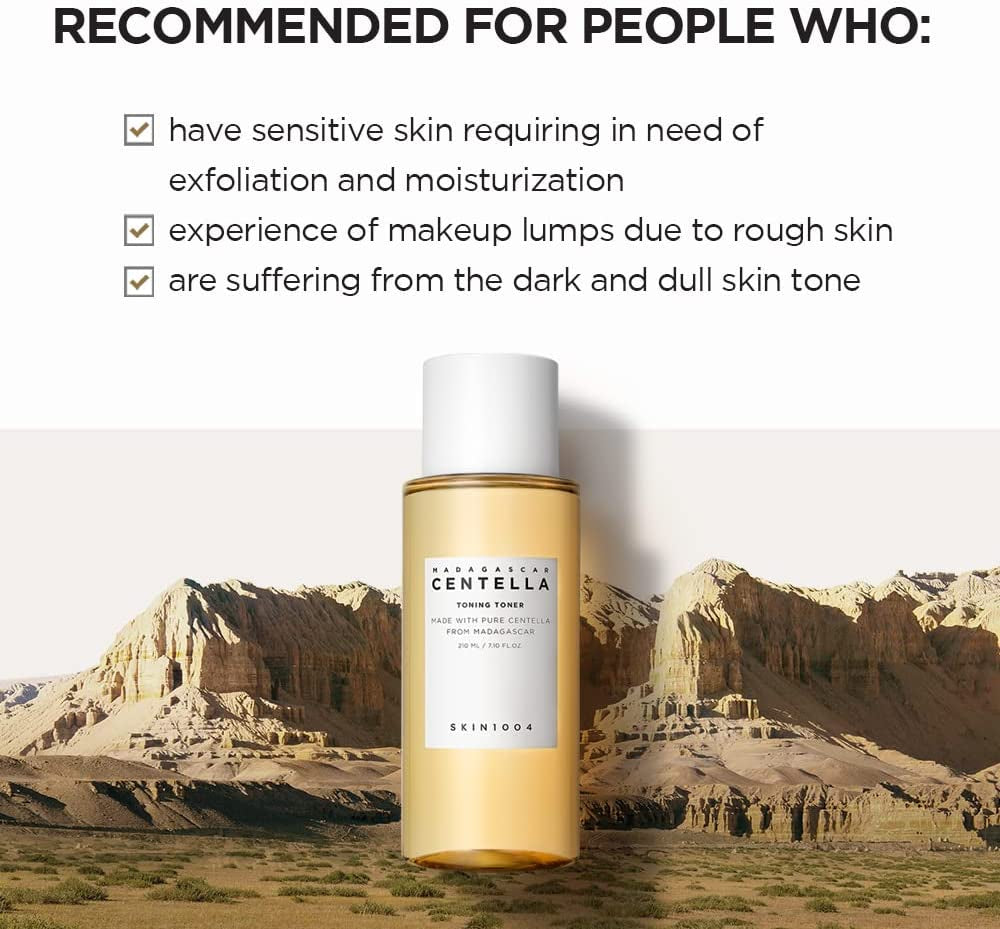 Centella Asiatica Toning Toner 13.52 Oz (400 Ml) | Centella Extract 84% | Solución Diaria De Cuidado De La Piel Para Acné Sensible a La Piel